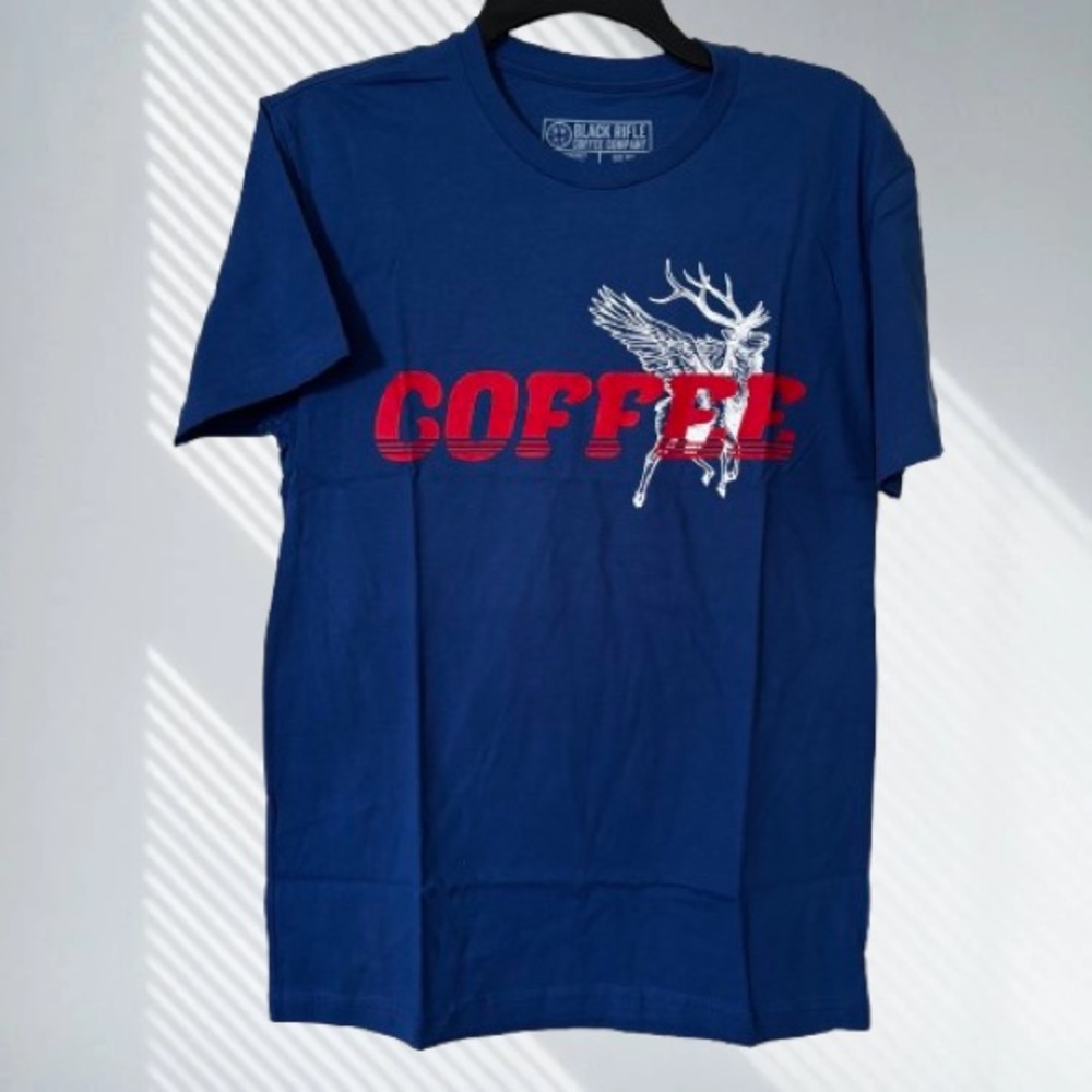Black Riffle Coffee Company Men's Tee NWOT‎ Sz S Blue